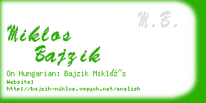 miklos bajzik business card